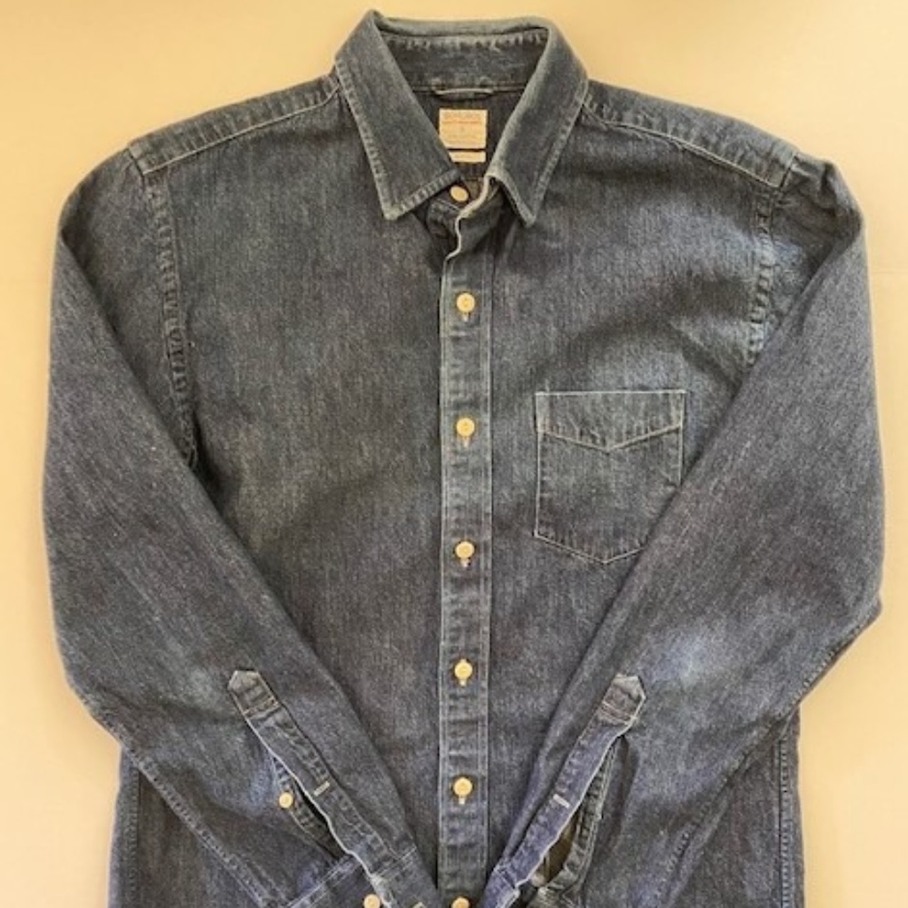 Denim Slim Fit Button Down Shirt